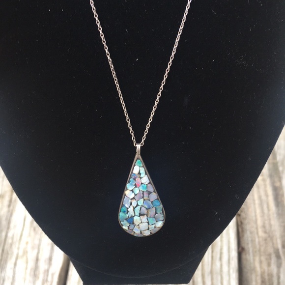 scandia Jewelry - Vintage Scandia opal sterling necklace
